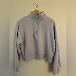 Lavender quarter zip sweatshirt size M